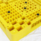 Pallet nhựa PP HDPE màu vàng có thể xếp chồng lên nhau 100% nguyên liệu