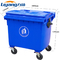 Thùng rác di động OEM 240l Bàn đạp đựng rác bằng nhựa lớn Màu xanh lam