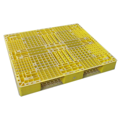 Pallet nhựa Euro màu vàng có thể xếp chồng lên nhau 1300 * 1200mm để vận chuyển
