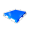 Một mặt 1200x1000 Euro Pallet nhựa 4 chiều Lối vào Màu xanh lam Tùy chỉnh