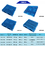 Pallet bốn chiều Pallet nhựa có thể xếp được HDPE 1200mm × 1000mm × 150mm