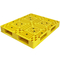 Pallet lưới HDPE nhẹ Pallet nhựa màu vàng 120x100x15cm