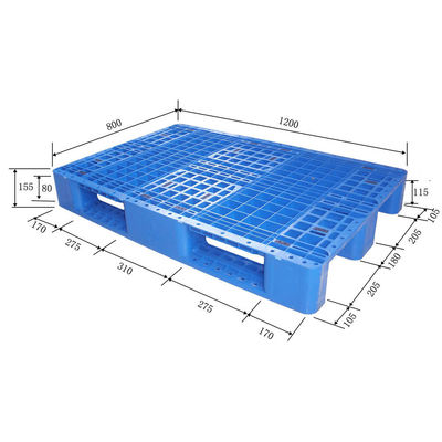 Pallet công nghiệp nặng bền Hdpe Giá đỡ bằng thép gia cường bằng nhựa Euro
