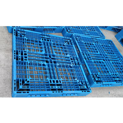 100% nguyên liệu nguyên chất Pallet nhựa hợp vệ sinh 1100 * 1100mm Thép chịu lực nặng